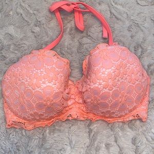 34D Orange Lace Swim Top